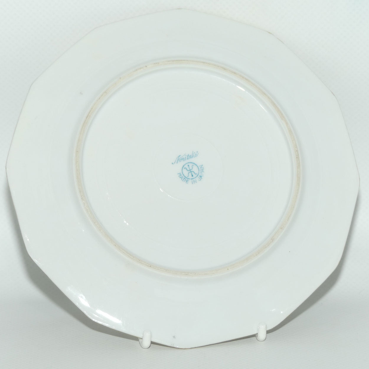 Early Noritake Hand Painted and Gilt decorated Blue ground tea trio | #1 | Lake Scene