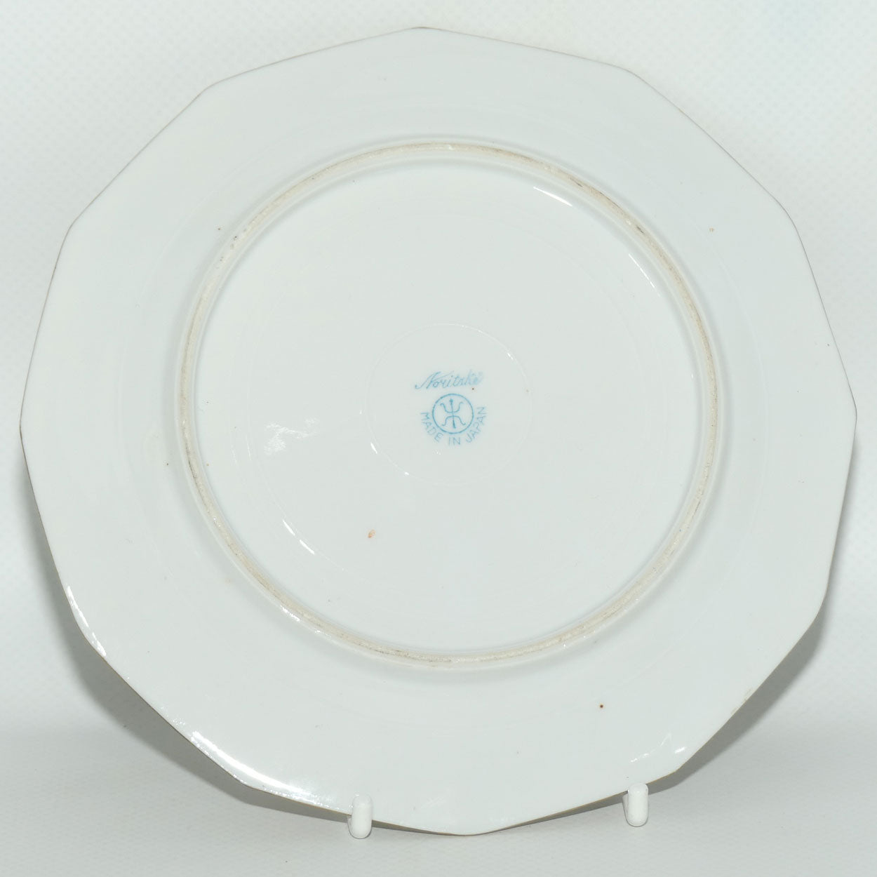 Early Noritake Hand Painted and Gilt decorated Blue ground tea trio | #2 | Lake Scene