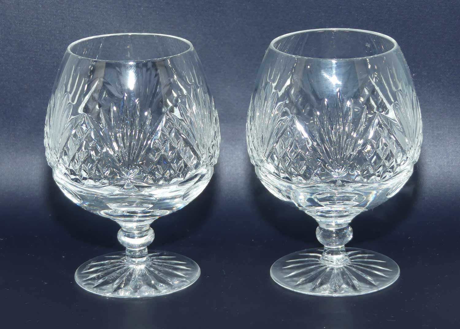 Pair of Tutbury Crystal Brandy balloons