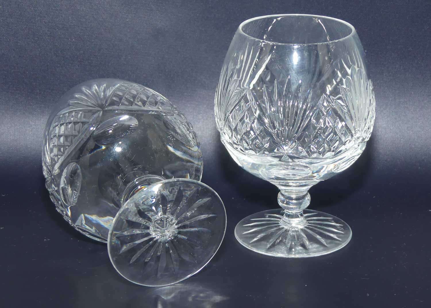 Pair of Tutbury Crystal Brandy balloons