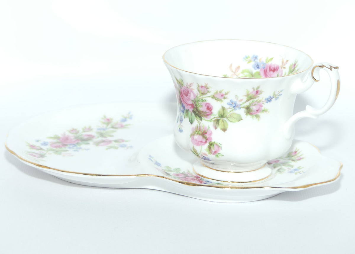 Royal Albert Bone China England Moss Rose Hostess Duo | Early backstamp