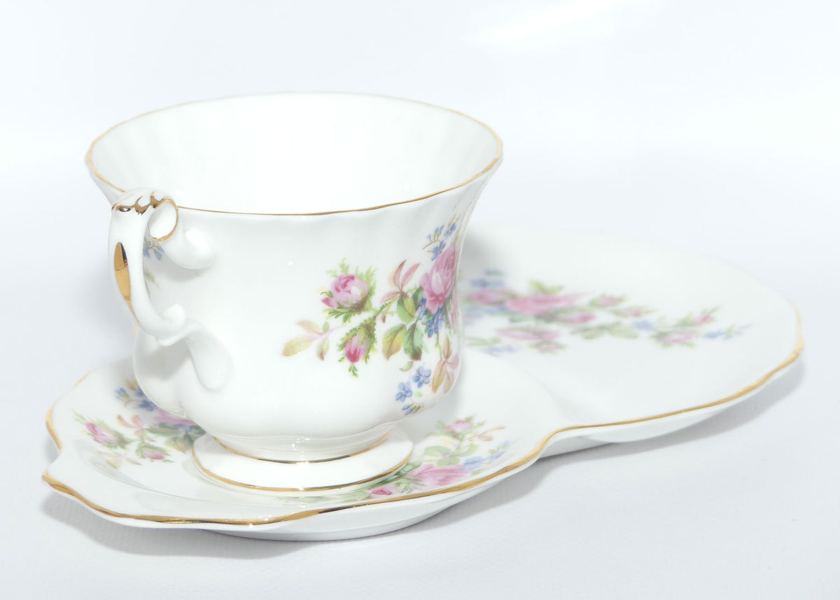 Royal Albert Bone China England Moss Rose Hostess Duo | Early backstamp