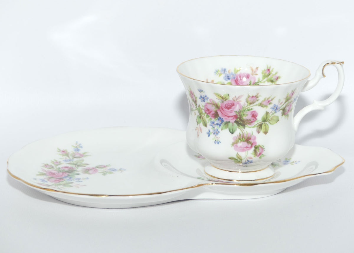 Royal Albert Bone China England Moss Rose Hostess Duo | Early backstamp