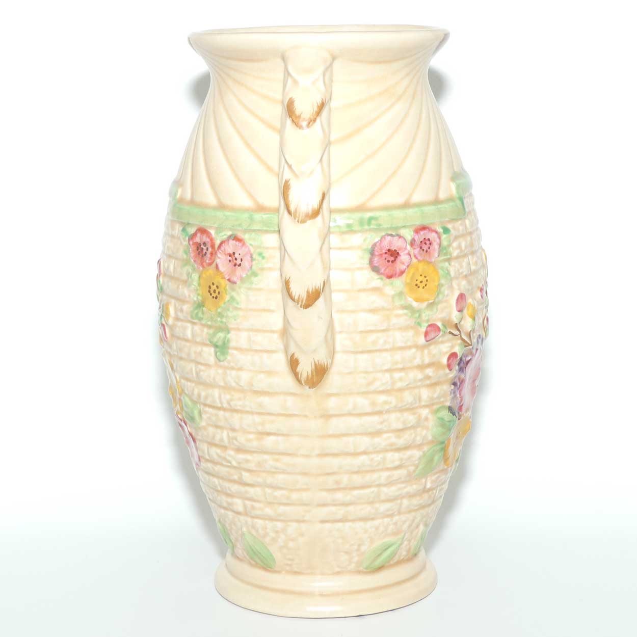 Arthur Woods Garden Wall floral embossed twin handle vase | DEE shape