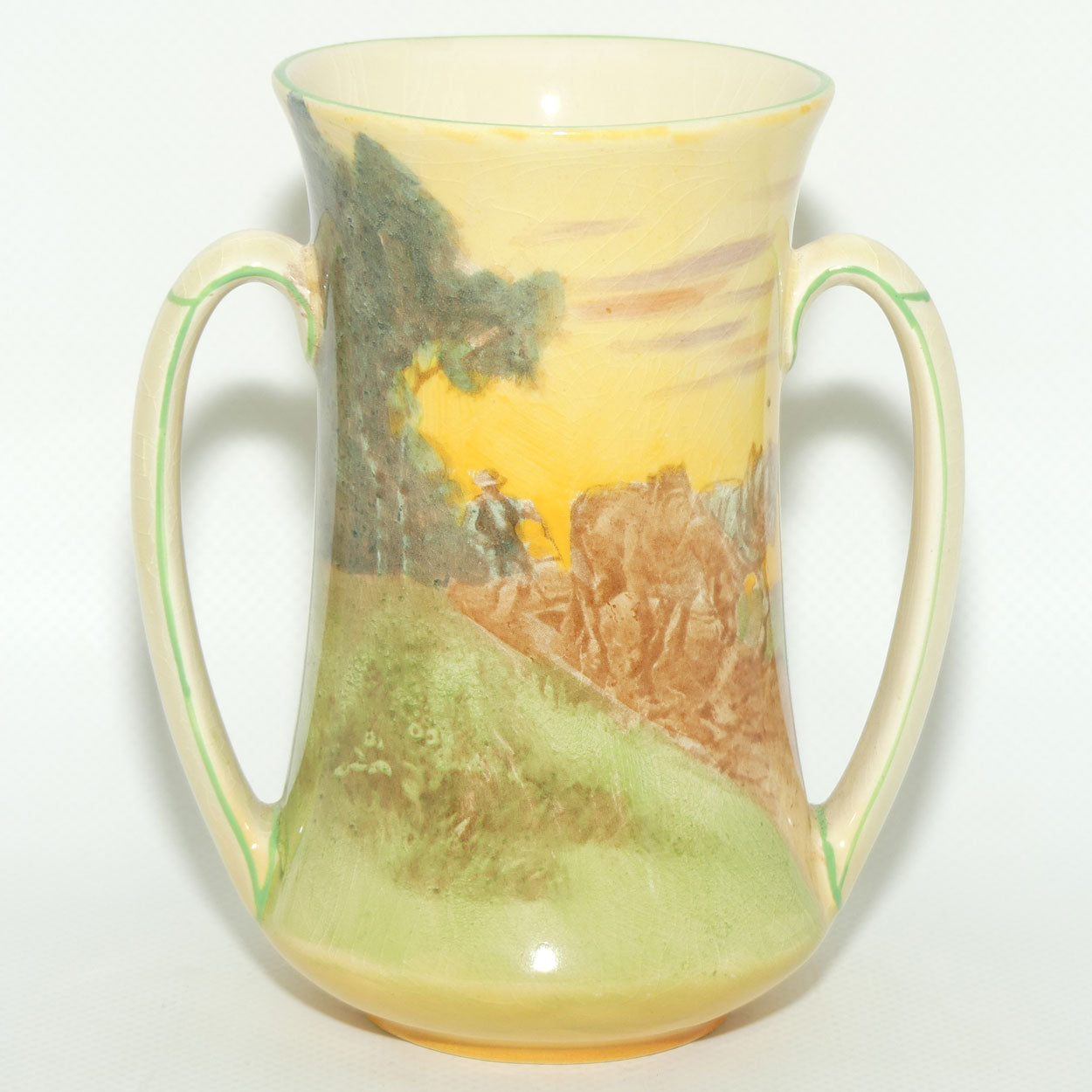 Royal Doulton Ploughing twin handled vase D5650