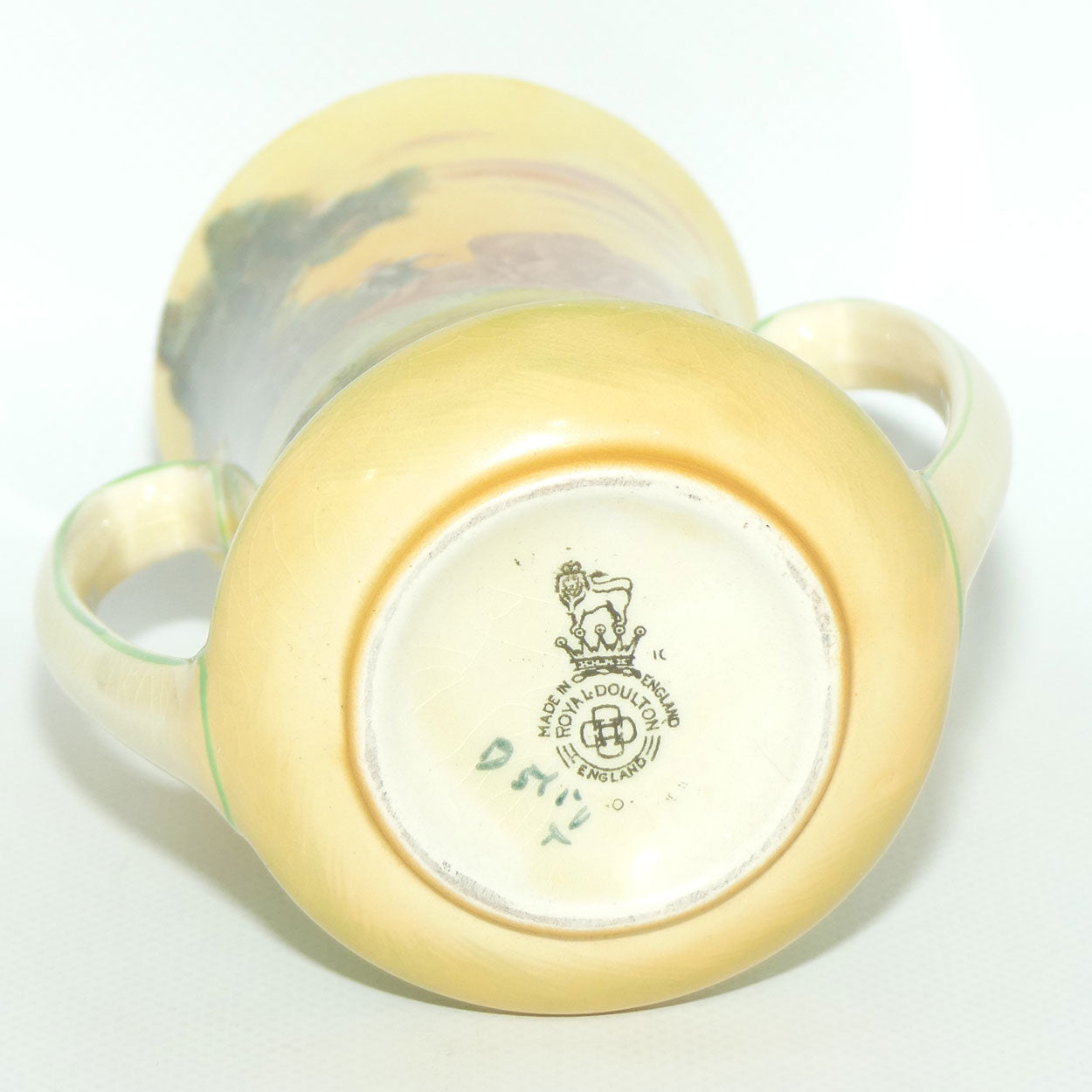 Royal Doulton Ploughing twin handled vase D5650