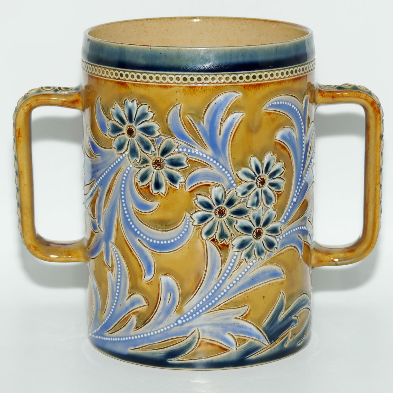 Doulton Lambeth Eliza Simmance stoneware double handled loving cup