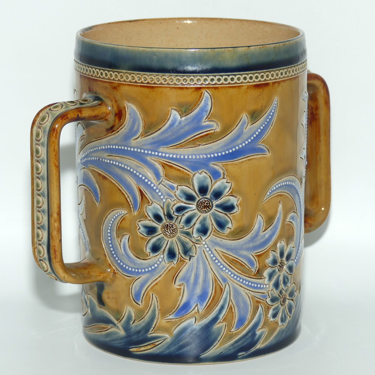 Doulton Lambeth Eliza Simmance stoneware double handled loving cup