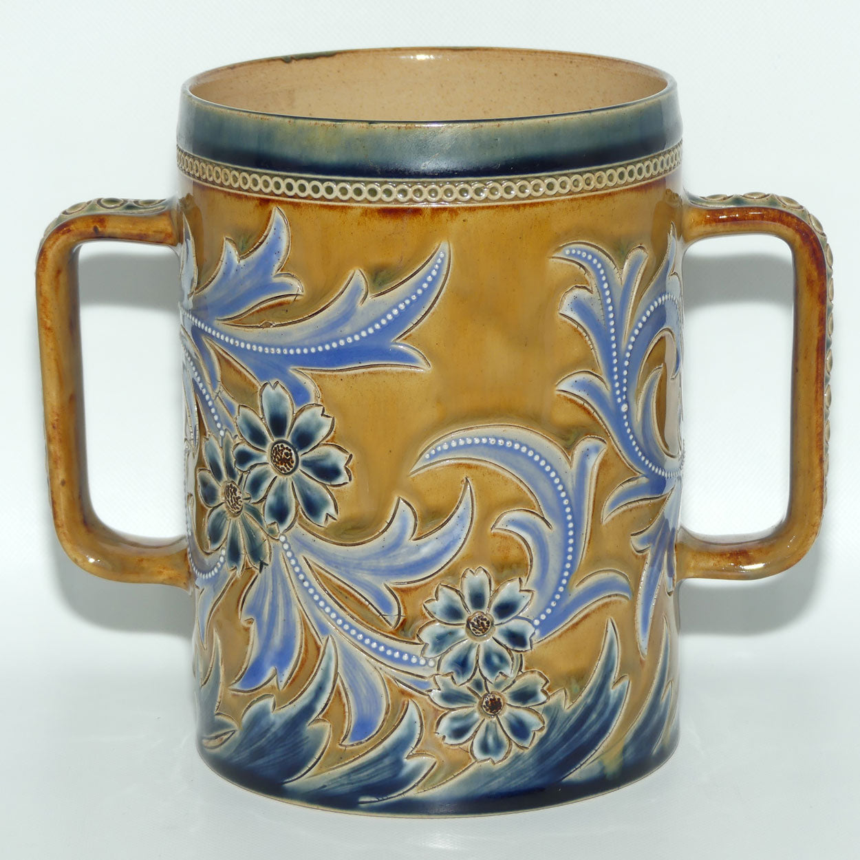 Doulton Lambeth Eliza Simmance stoneware double handled loving cup