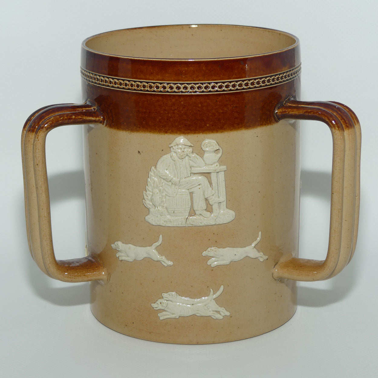 Doulton Lambeth Harvest Hunting tyg | Reeded handles