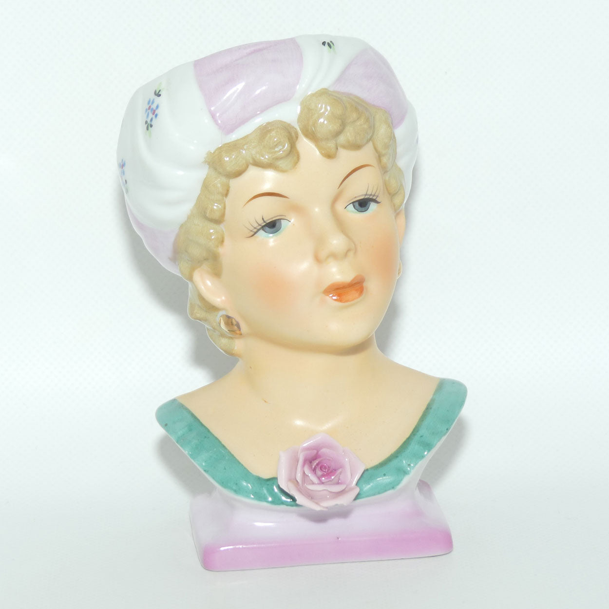UCAGCO Japan Lady head vase | Hair Wrap Pink and Floral