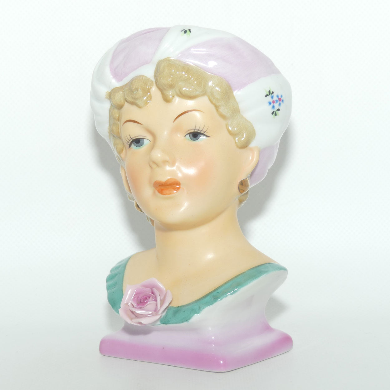 UCAGCO Japan Lady head vase | Hair Wrap Pink and Floral