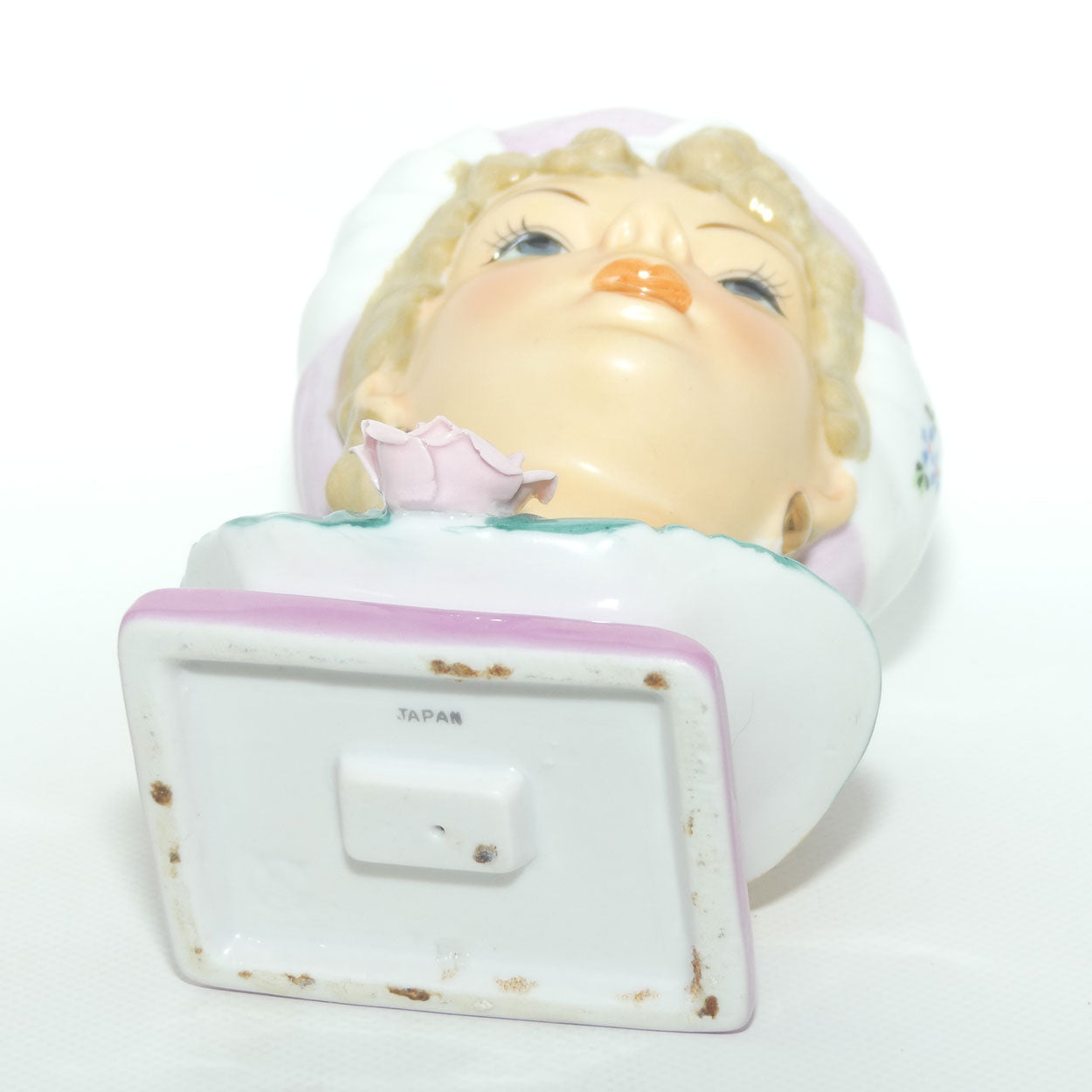 UCAGCO Japan Lady head vase | Hair Wrap Pink and Floral