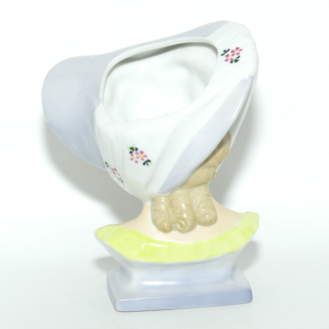 UCAGCO Japan Lady head vase | Grey Hat Lime Green Sleeves