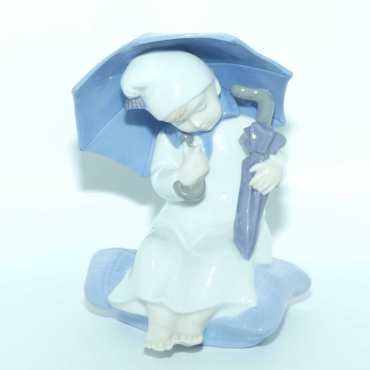 Grafenthal Carl Scheidig Porcelain Boy Sheltering Under Umbrella figure