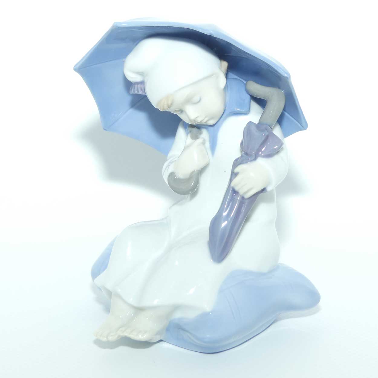 Grafenthal Carl Scheidig Porcelain Boy Sheltering Under Umbrella figure