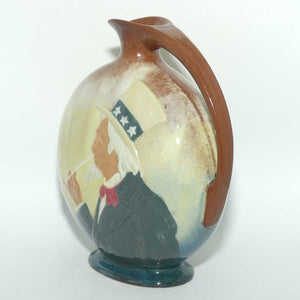 Royal Doulton Kingsware Uncle Sam flask | Yellow Ground