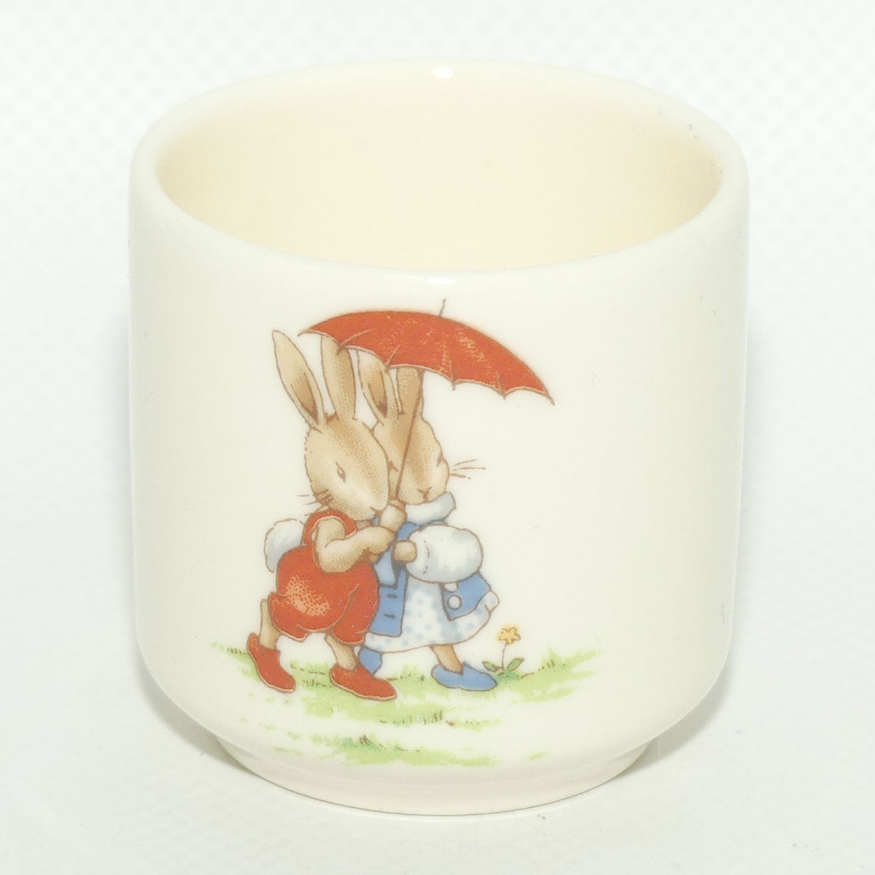 Royal Doulton Bunnykins egg cup | Sheltering under Umbrella | Hikers
