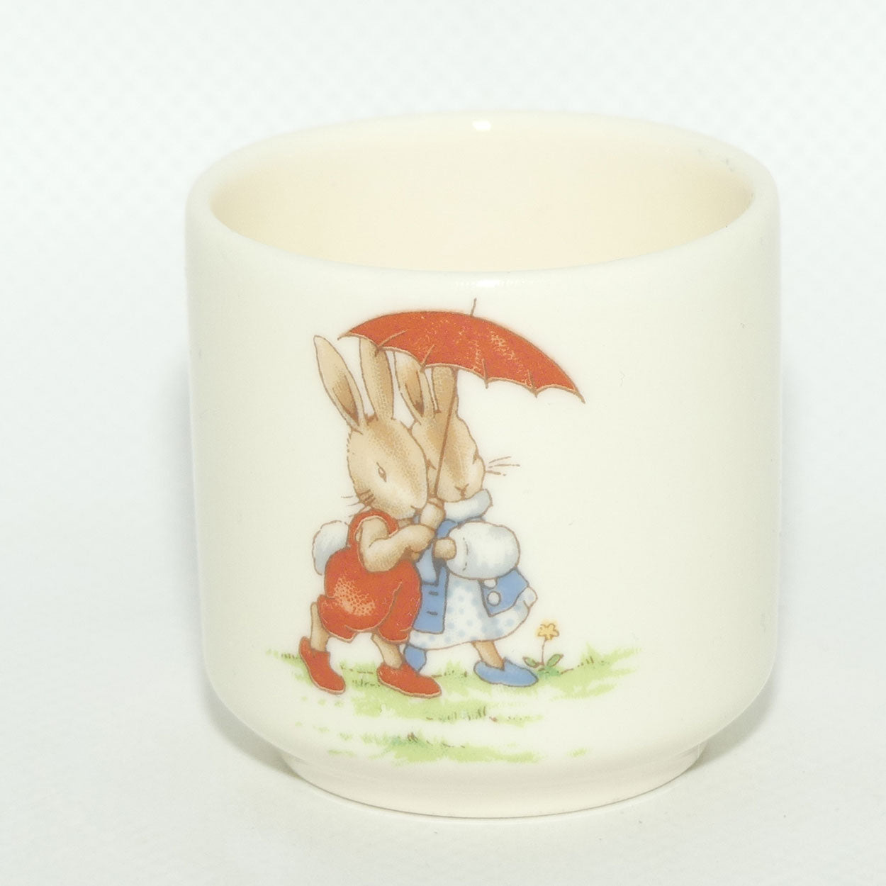 Royal Doulton Bunnykins egg cup | Sheltering under Umbrella | Hikers