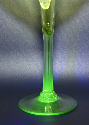 Victorian era Citrine Uranium Glass Jack in the Pulpit vase