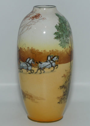 Royal Doulton Coaching Days elongated round vase | Shape 1306 | E3804