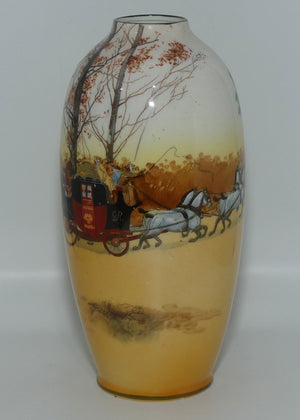 Royal Doulton Coaching Days elongated round vase | Shape 1306 | E3804