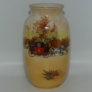 Royal Doulton Coaching Days bulbous cylinder vase | Shape 7995 | D2716