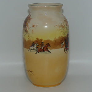 Royal Doulton Coaching Days bulbous cylinder vase | Shape 7995 | D2716