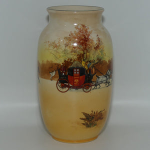 Royal Doulton Coaching Days bulbous cylinder vase | Shape 7995 | D2716