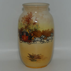 Royal Doulton Coaching Days bulbous cylinder vase | Shape 7995 | D2716