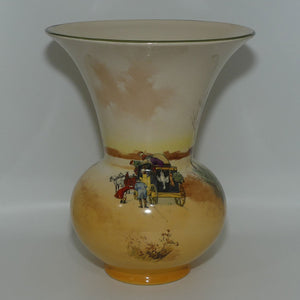 Royal Doulton Coaching Days round base flared top large vase | Shape 8025