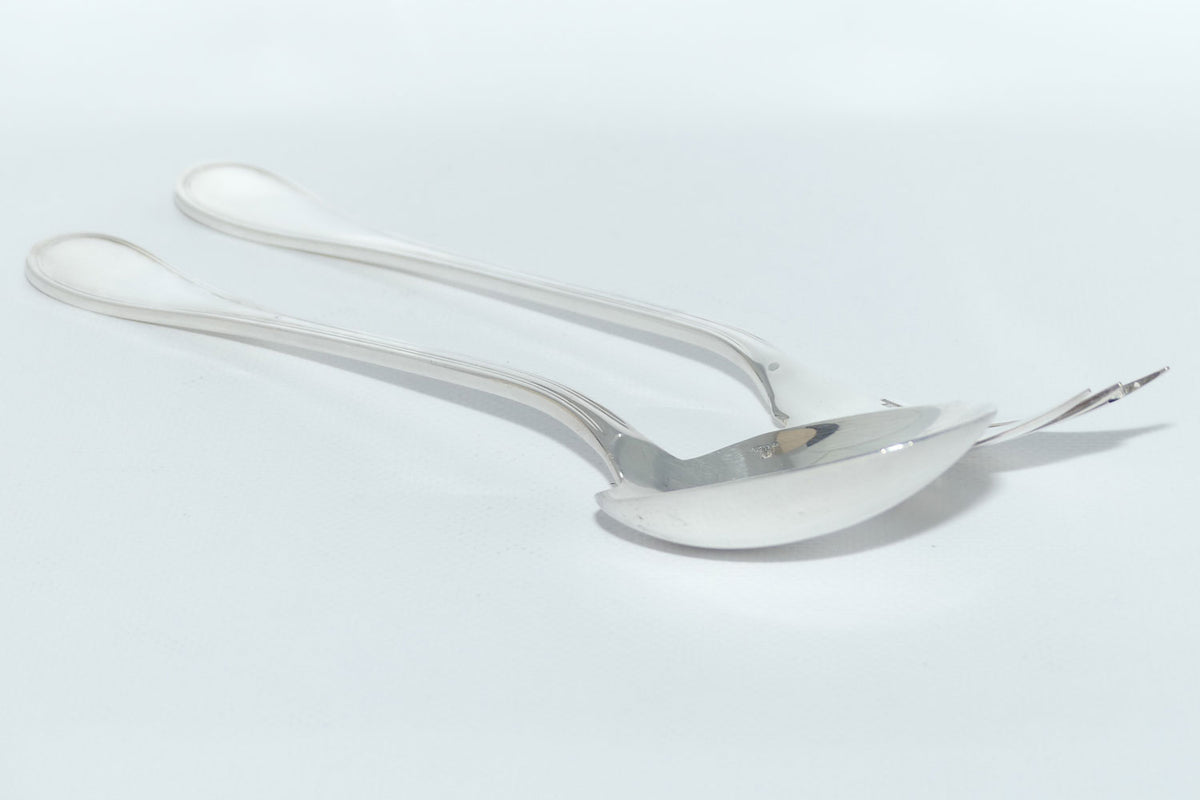 Christofle France | Albi design | Vegetable Server Pair | Spoon and Fork | 25.5cm long