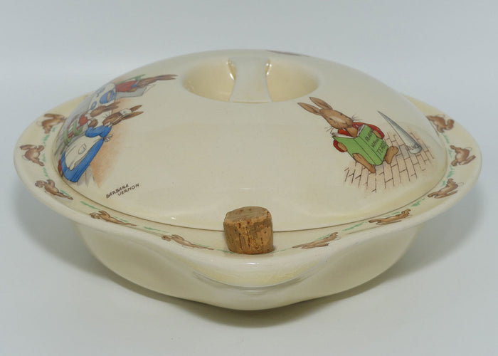 Royal Doulton Bunnykins Covered Hot Water Bowl | signed Barbara Vernon