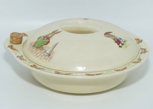 Royal Doulton Bunnykins Covered Hot Water Bowl | signed Barbara Vernon