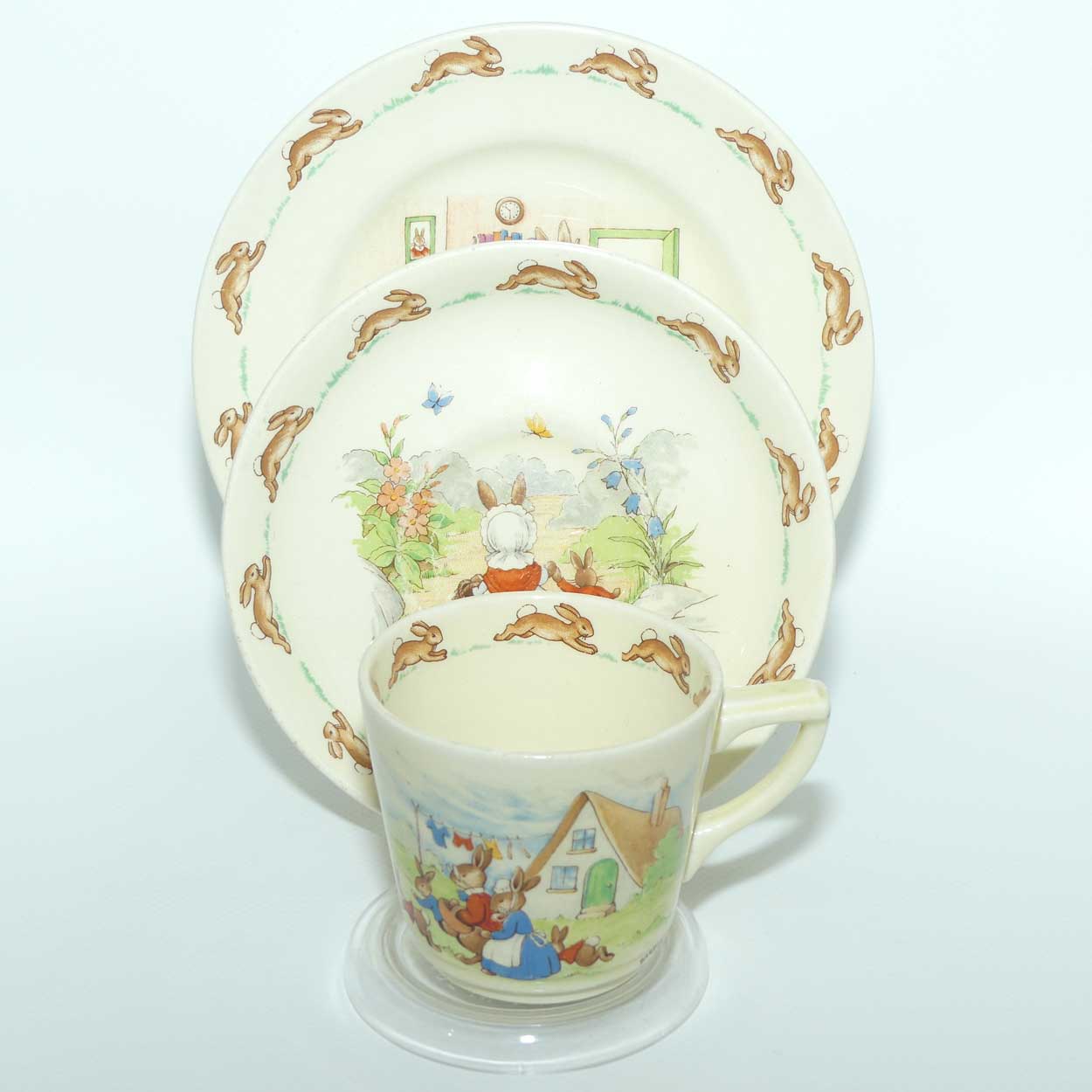 Royal Doulton Bunnykins trio | each piece signed Barbara Vernon