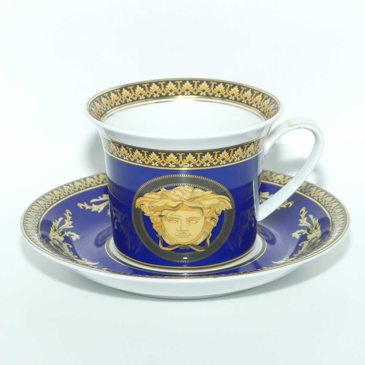 Rosenthal Versace Medusa Blue tea cup and saucer