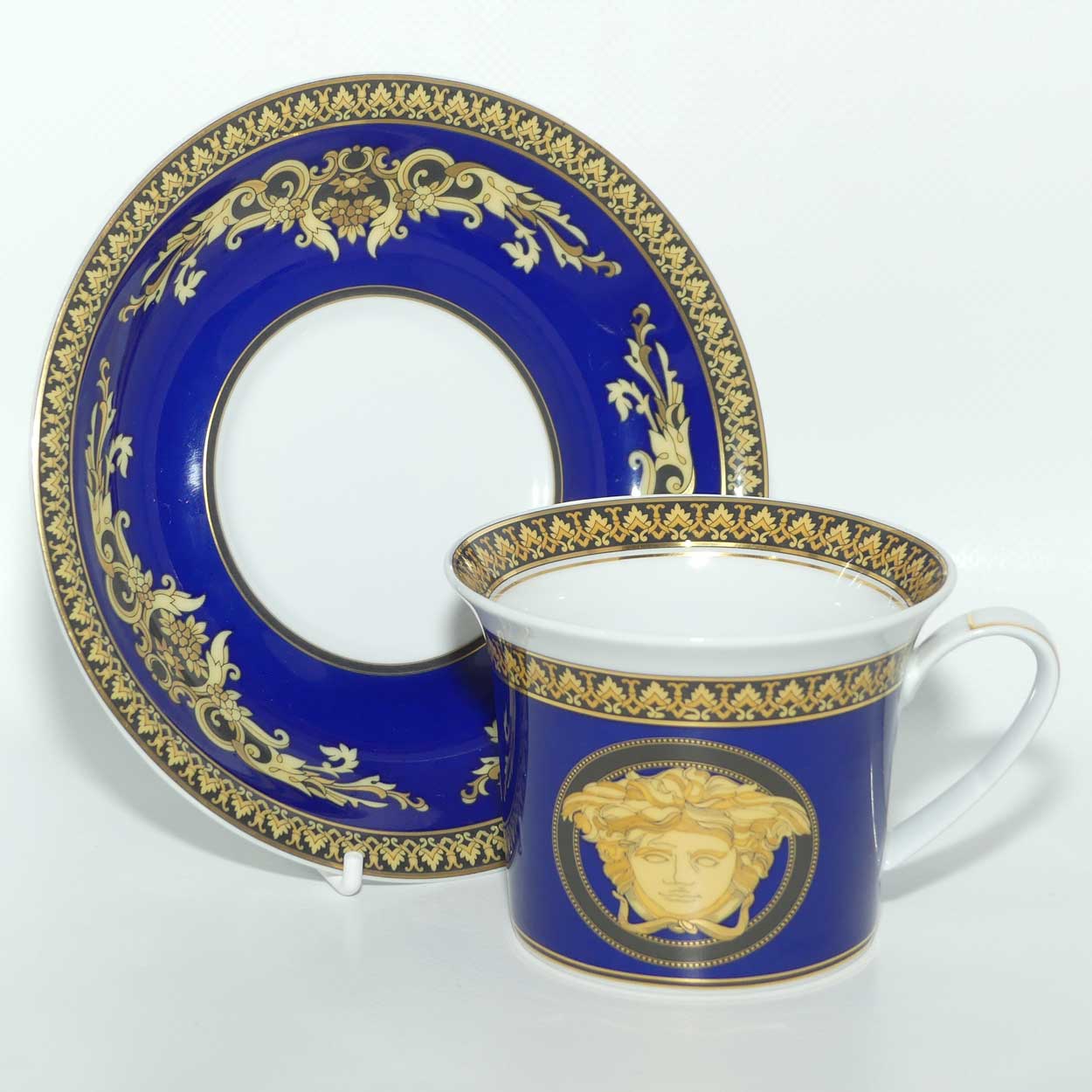 Rosenthal Versace Medusa Blue tea cup and saucer