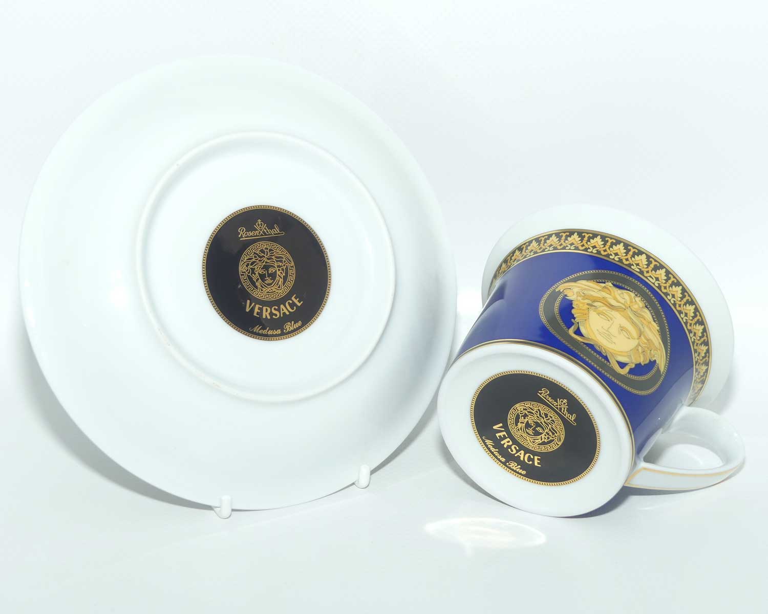Rosenthal Versace Medusa Blue tea cup and saucer
