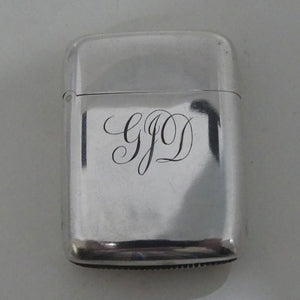 Monogrammed Sterling Silver Vesta Case | Birmingham 1916