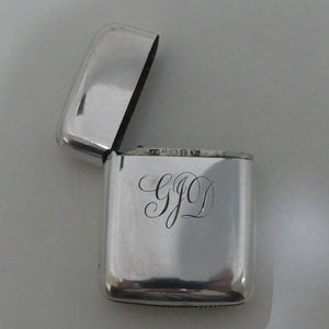 Monogrammed Sterling Silver Vesta Case | Birmingham 1916