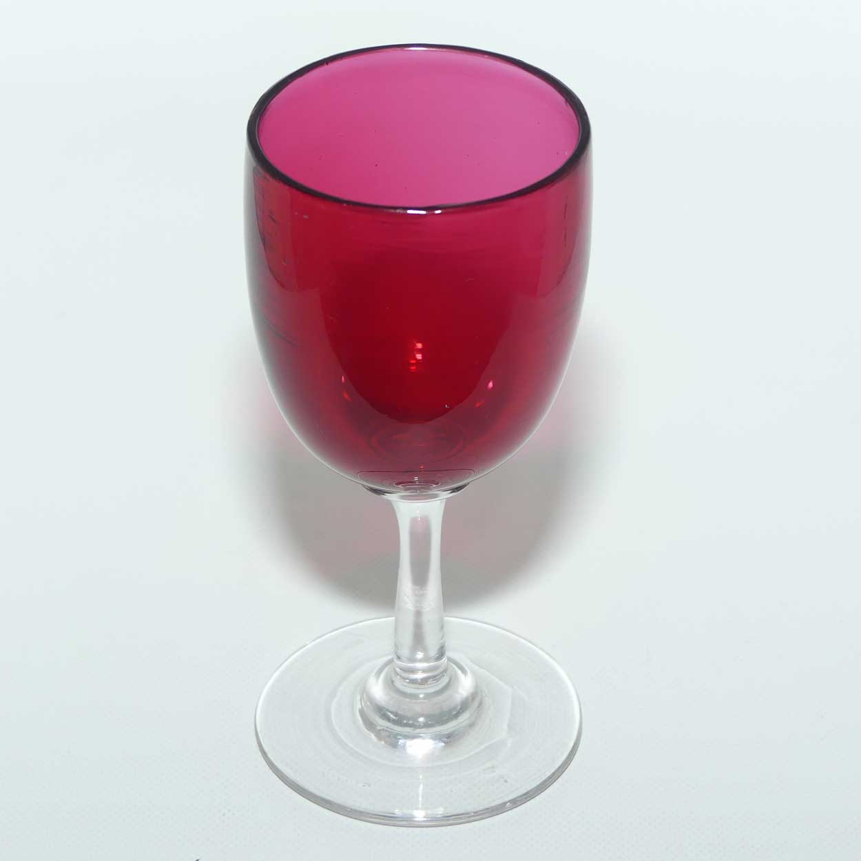 Victorian Cranberry Wine glass c.1880 | #2