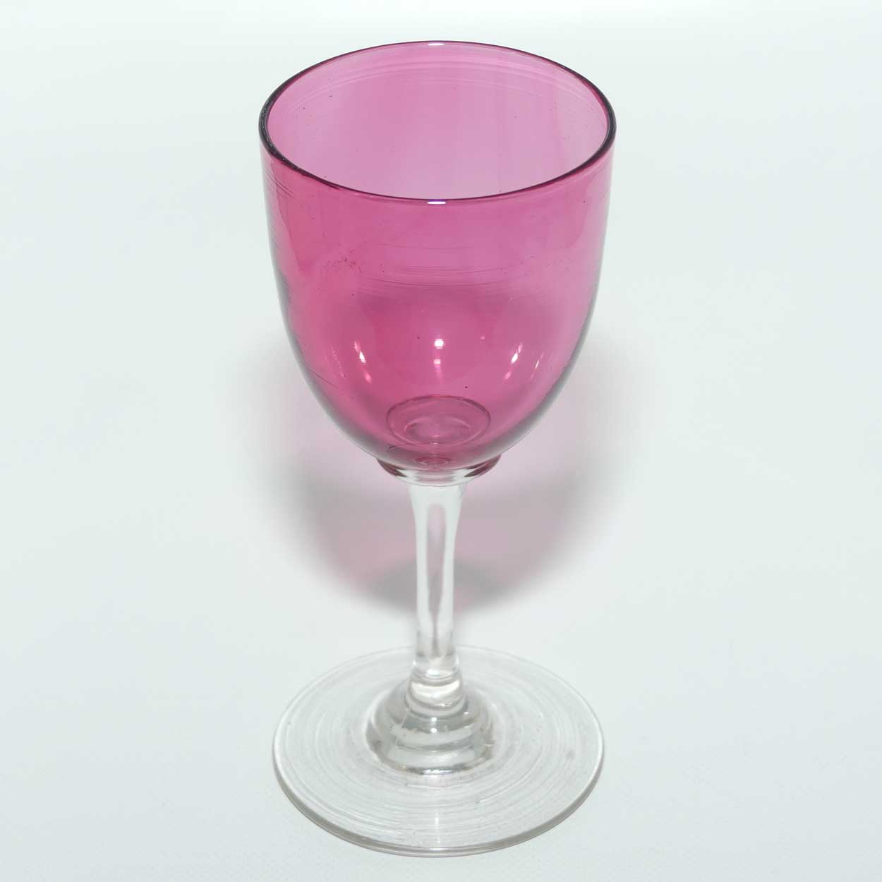Victorian Cranberry Wine glass | c.1880 | #1