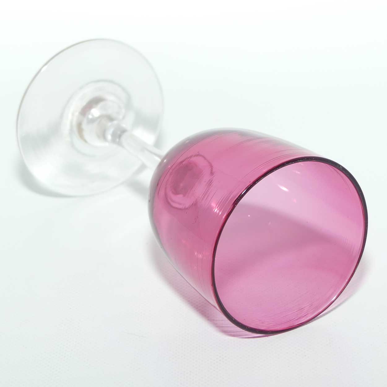 Victorian Cranberry Wine glass | c.1880 | #1