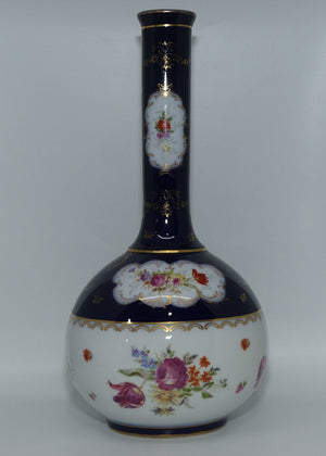 A Vignaud Limoges France tall floral decorated vase