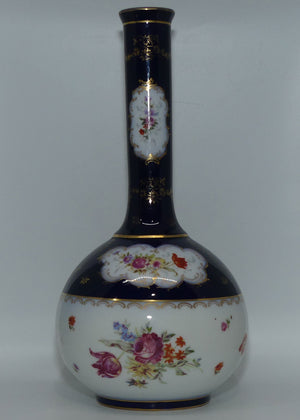 A Vignaud Limoges France tall floral decorated vase