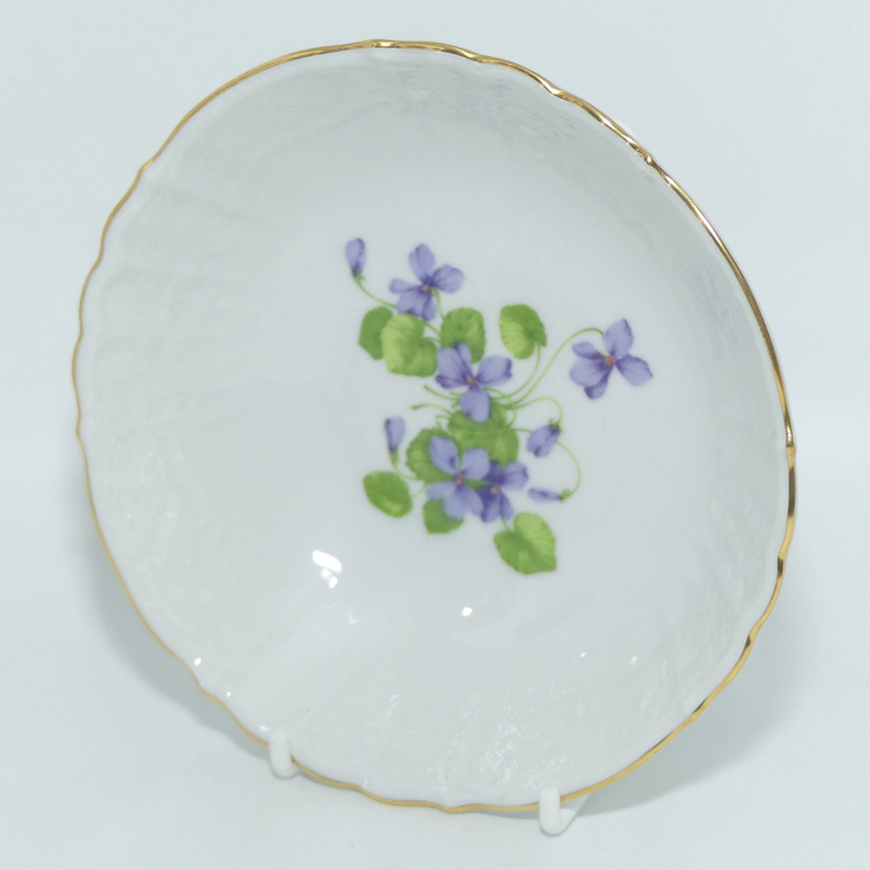 AK Kaiser West Germany pair of Viola pattern sweet dishes