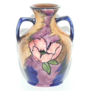 H & K Tunstall Viola pattern twin handled vase