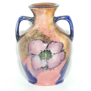 H & K Tunstall Viola pattern twin handled vase