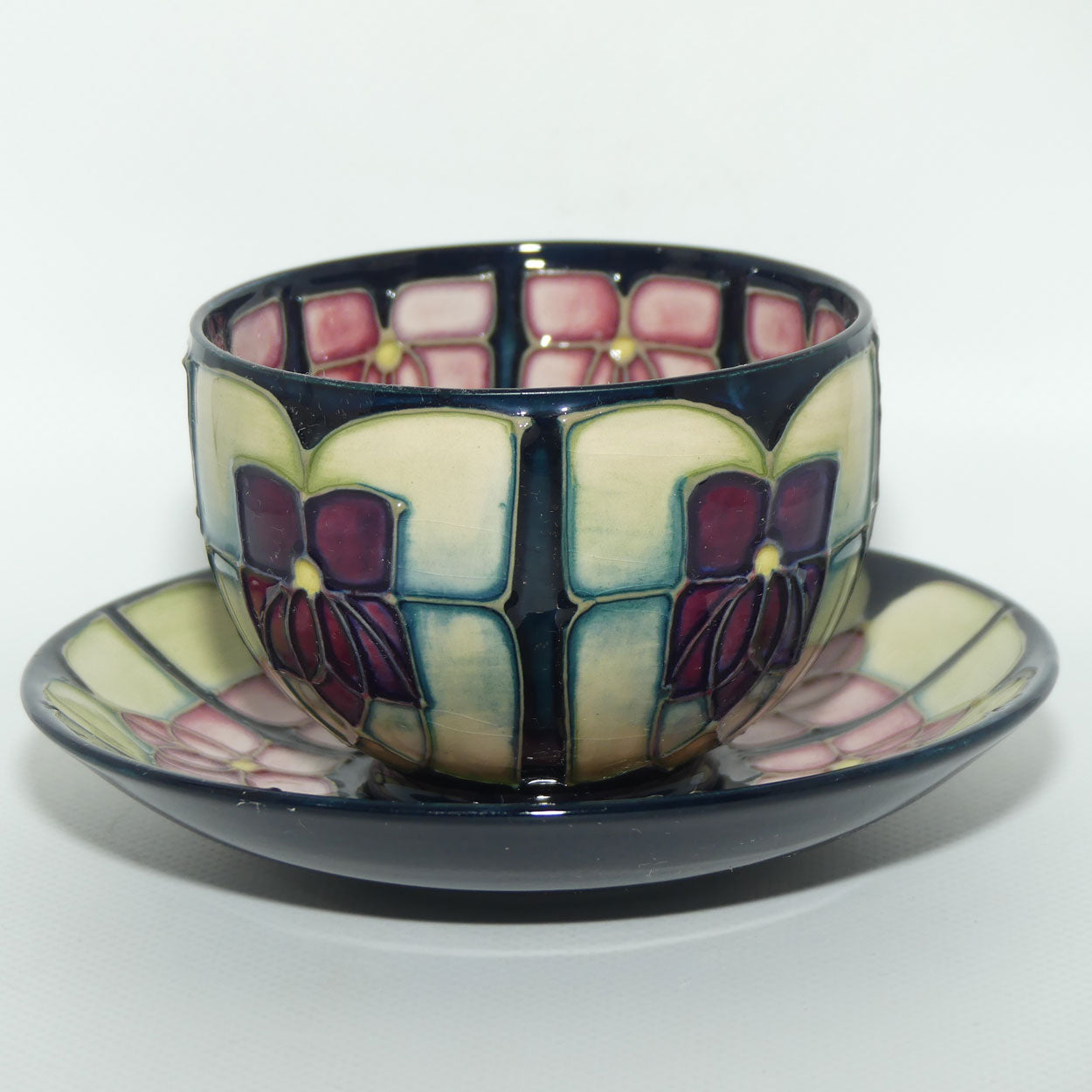 Moorcroft Stylised Violets tea duo | #1 | Sally Tuffin