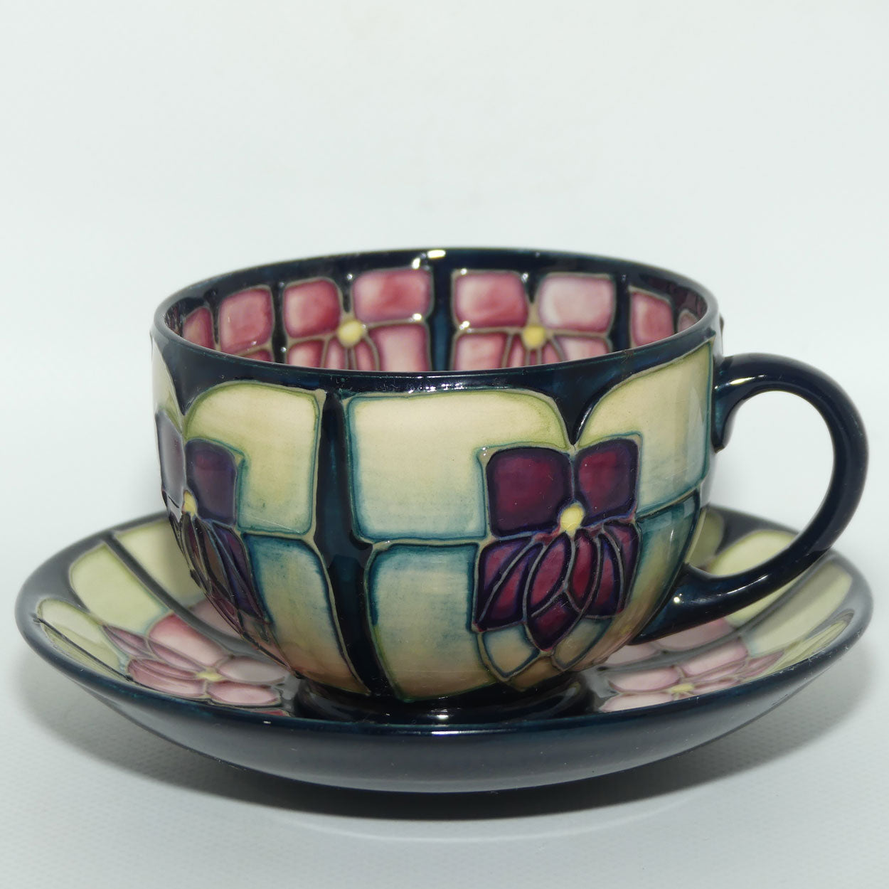 Moorcroft Stylised Violets tea duo | #1 | Sally Tuffin